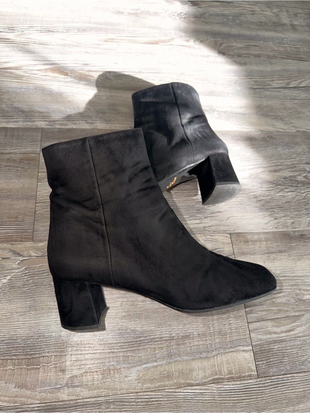 Authentic PRADA Women's suede Block Heel Ankle Boots - Picture 4 of 14